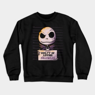 Guilty Jack Cute Skellington MugShot Crewneck Sweatshirt